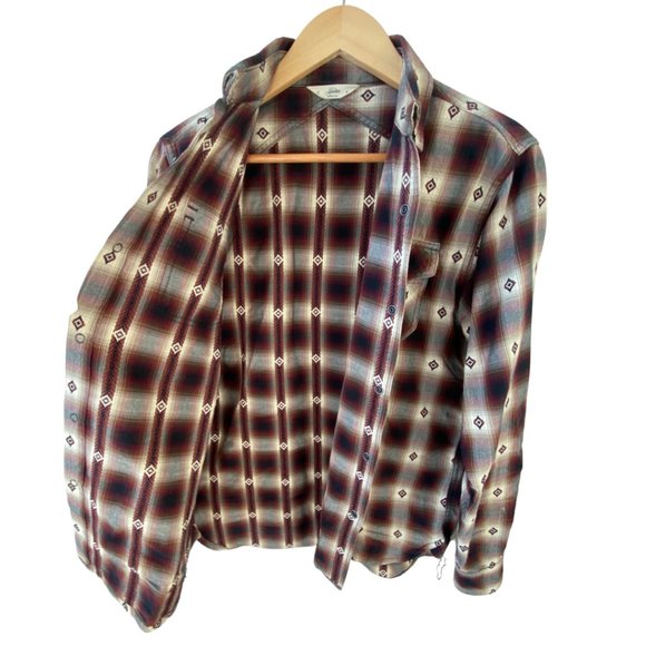 ❤️🔥SOLD❤️🔥3SIXTEEN Plaid Western Woven Brushed Softness Button-Up Men’s - Picture 7 of 9